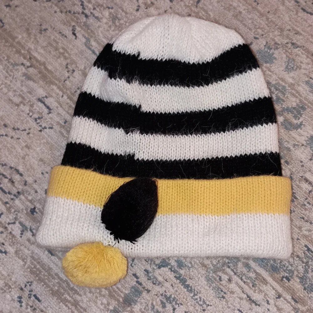 VTG Baar & Beards Yellow black  Women's hat Scarf Set